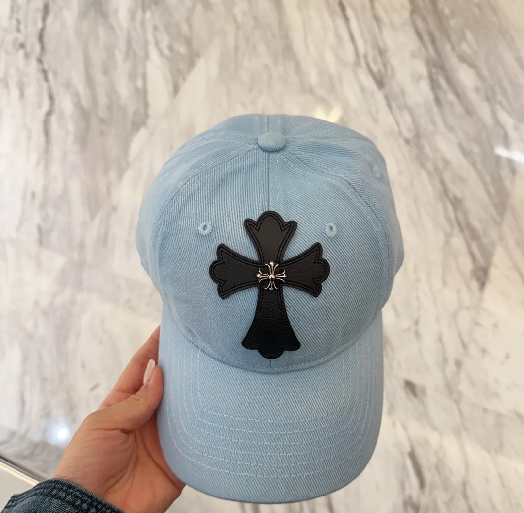 💰60 Chrome Hearts 💓Early spring Korean style fashion retro distressed hole hat wear design versatile baseball cap peaked cap